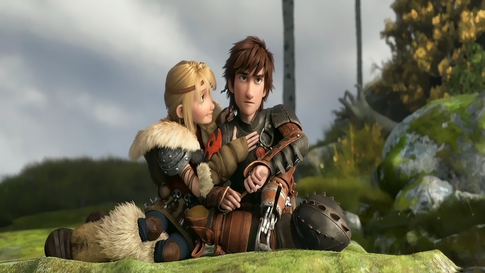 Hiccup and Astrid from How to Train Your Dragon
