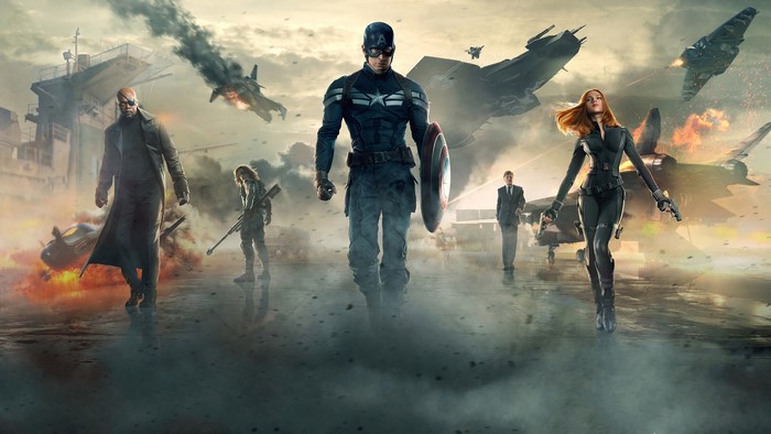 Captain America and Black Widow from Captain America: The Winter Soldier