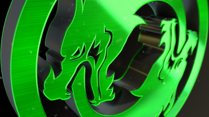 Green Dragon Logo 4K