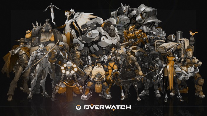 Overwatch characters including Hanzo