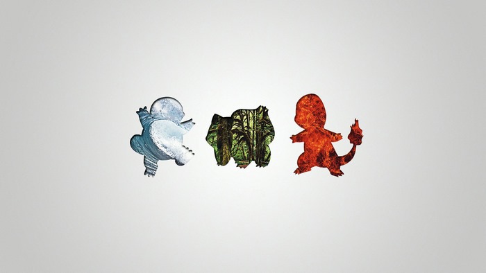 Pokemon: Squirtle, Bulbasaur, and Charmander