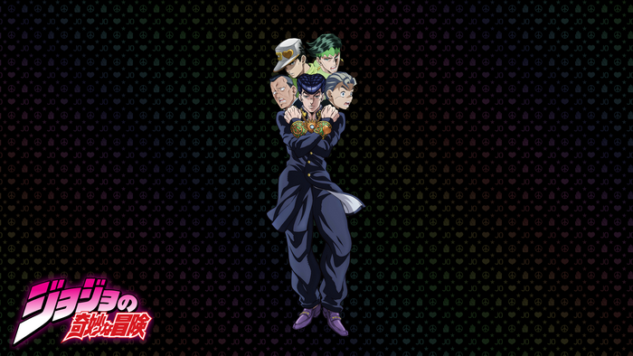 Josuke Higashikata and friends from JoJo's Bizarre Adventure