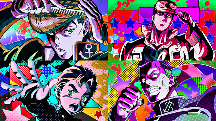 Josuke Higashikata and Jotaro Kujo from JoJo's Bizarre Adventure