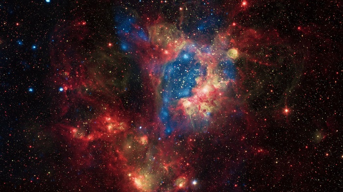 Colorful Nebula with Stars