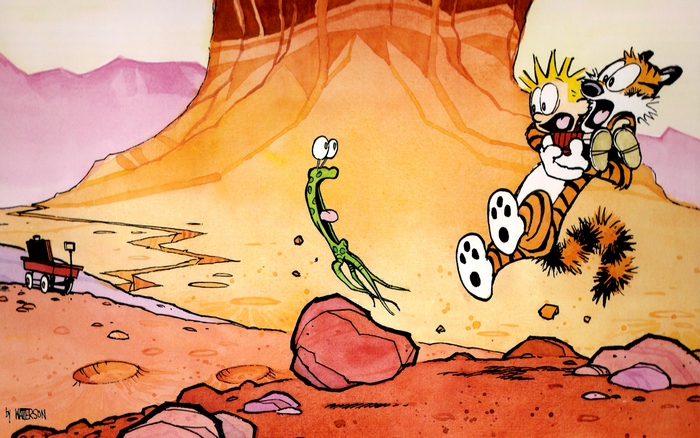 Calvin and Hobbes on Mars