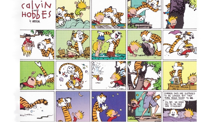 Calvin and Hobbes by Bill Watterson comic strip