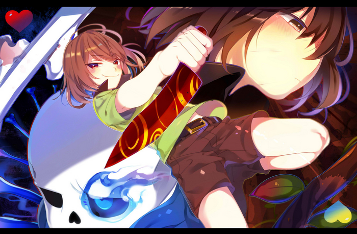 Chara and Sans from Undertale