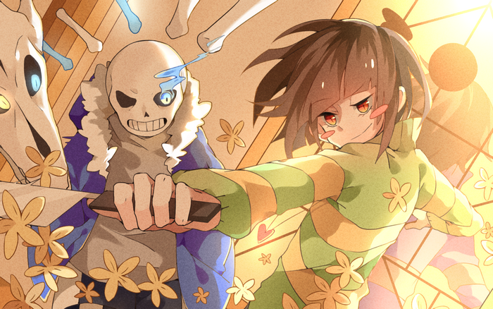 Sans and Chara from Undertale