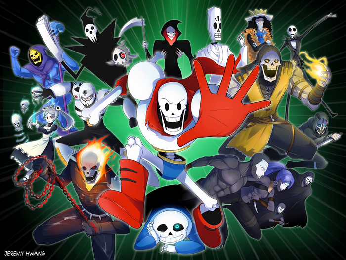 Skeleton characters from various media