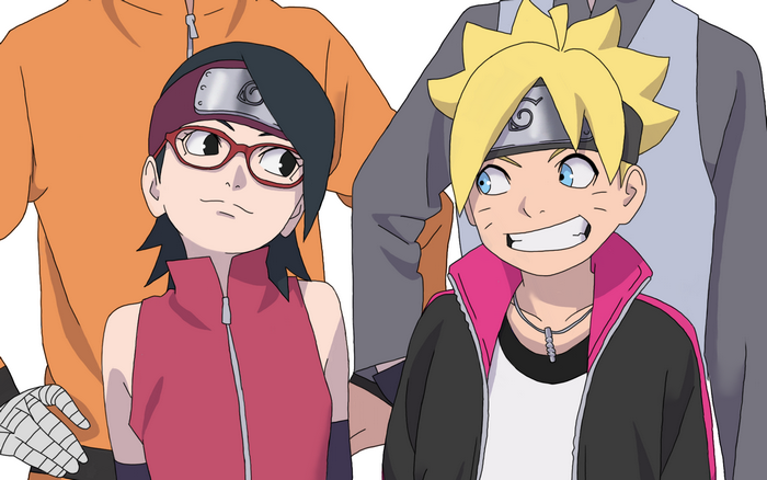 Sarada Uchiha and Boruto Uzumaki from Boruto: Naruto Next Generations