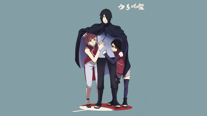 Sasuke, Sakura, and Sarada Uchiha from Naruto