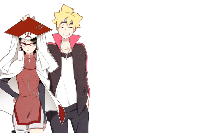 Sarada Uchiha and Boruto Uzumaki from Boruto: Naruto Next Generations
