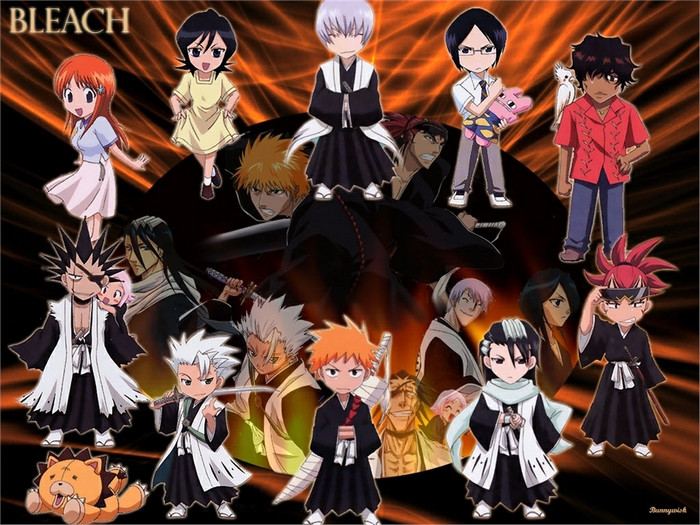 Bleach characters collage