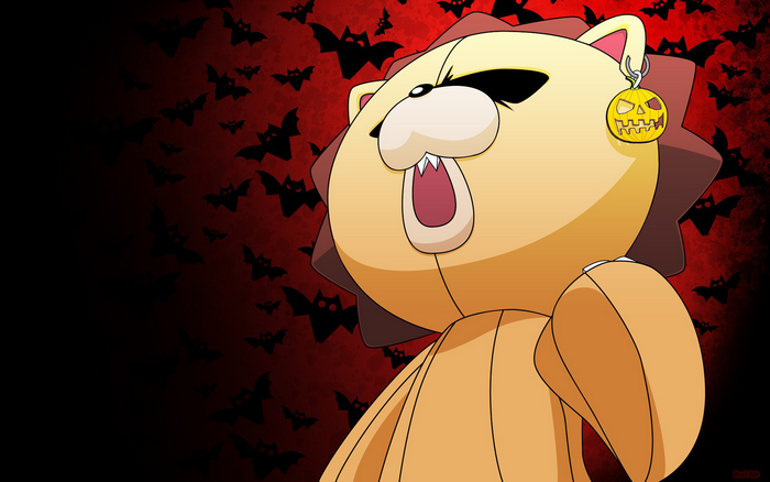 Kon from Bleach with pumpkin earring