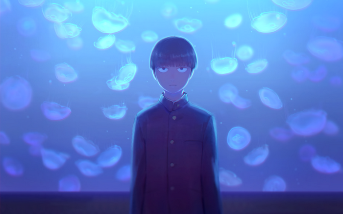 Shigeo Kageyama surrounded by jellyfish