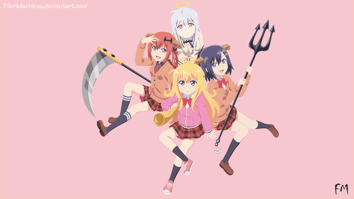 Satanichia Kurumizawa McDowell and friends from The Devil is a Part-Timer!