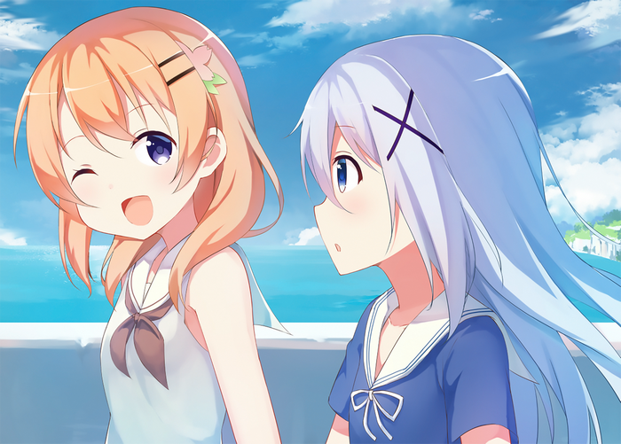 Chino Kafū from Is the Order a Rabbit?