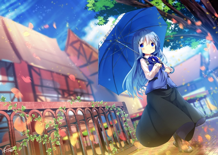 Chino Kafū with Umbrella