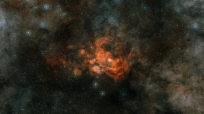 Nebula with stars and gas clouds