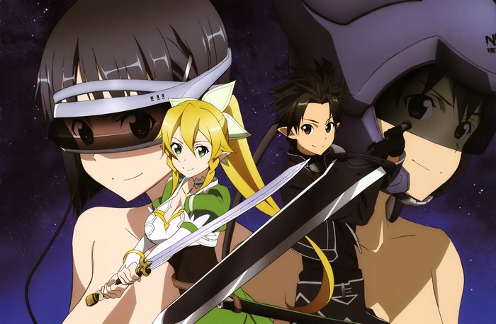 Leafa and Kirito from Sword Art Online