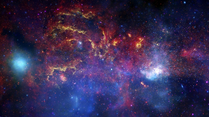 Nebula with stars and cosmic dust