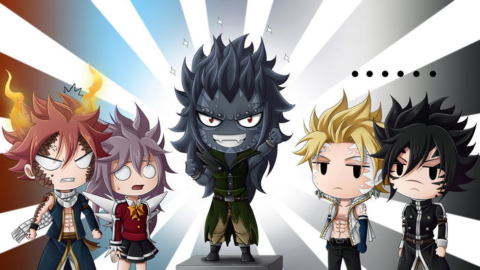 Fairy Tail characters in chibi style