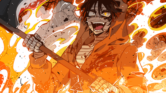 Zack from Angels of Death with a scythe