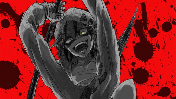 Zack with Menacing Smile from Angels Of Death
