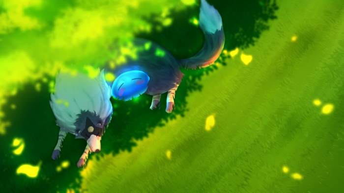 Rimuru Tempest and companion in a forest