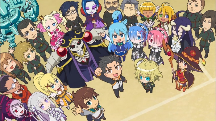 Characters from Overlord and KonoSuba