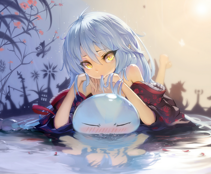 Rimuru Tempest Relaxing on Water Surface
