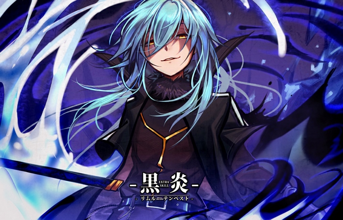 Rimuru Tempest with Dark Aura and Blue Hair