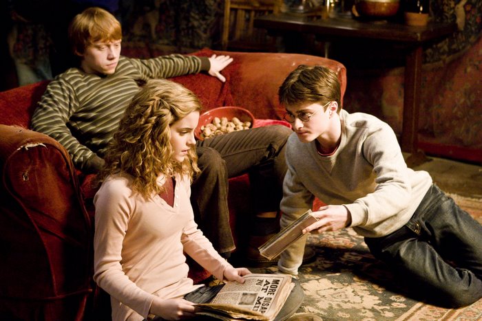 Harry Potter, Ron Weasley, and Hermione Granger