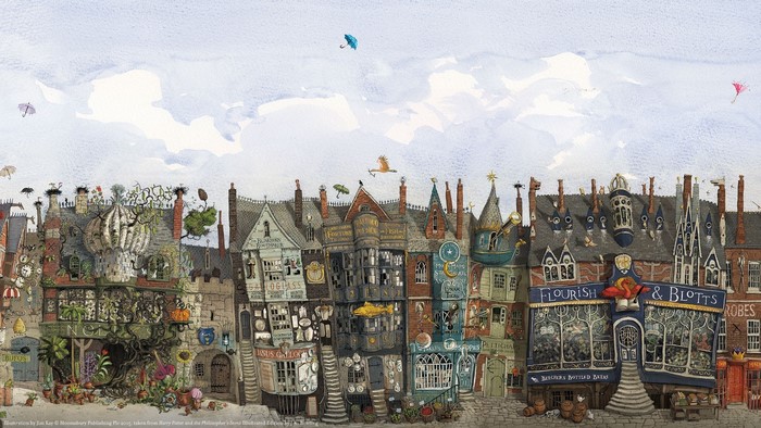 Whimsical Diagon Alley from Harry Potter