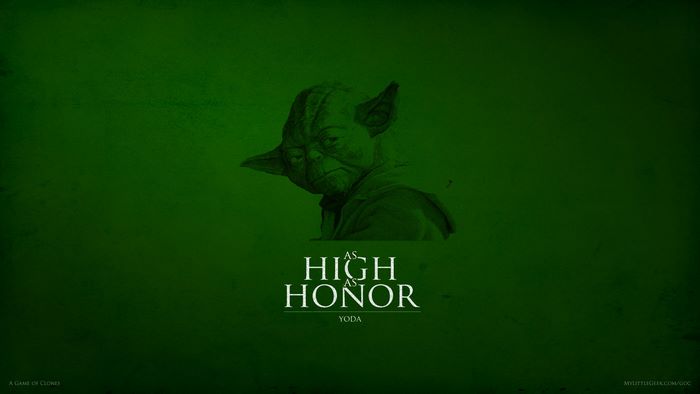 Yoda from Star Wars as High as Honor