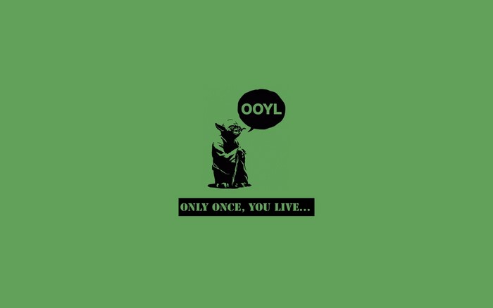 Yoda from Star Wars with text