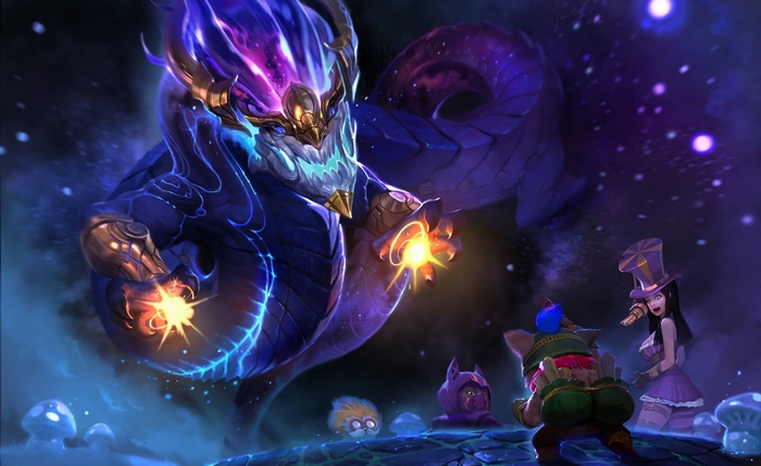 Aurelion Sol and champions from League of Legends