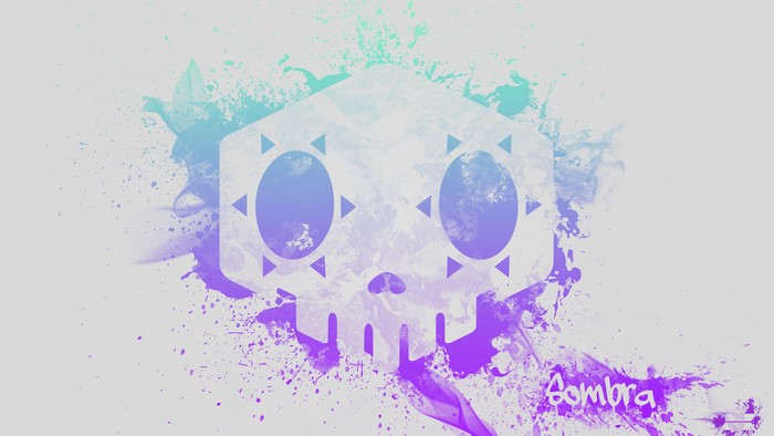 Sombra from Overwatch skull logo