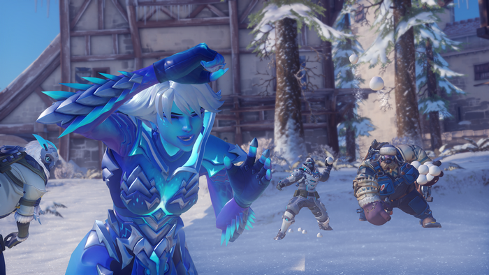 Sombra from Overwatch in a winter setting