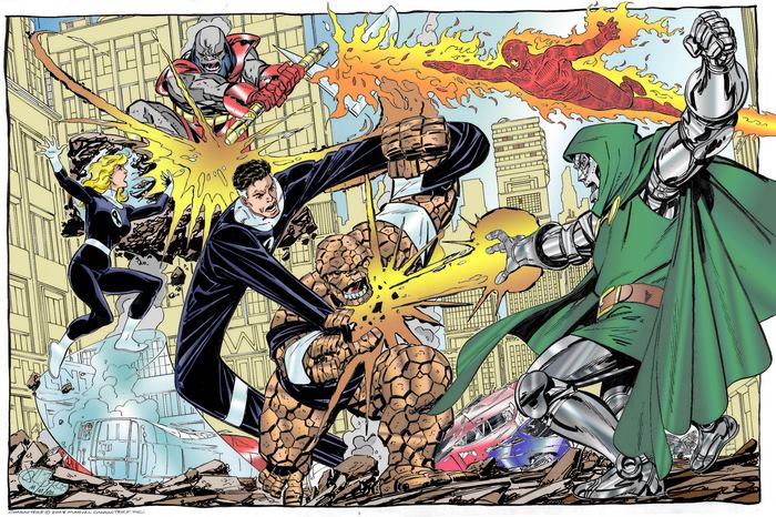 Fantastic Four vs. Doctor Doom and Super-Skrull