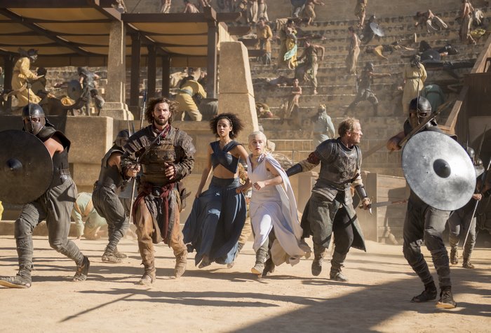 Daenerys Targaryen and Jorah Mormont in Meereen