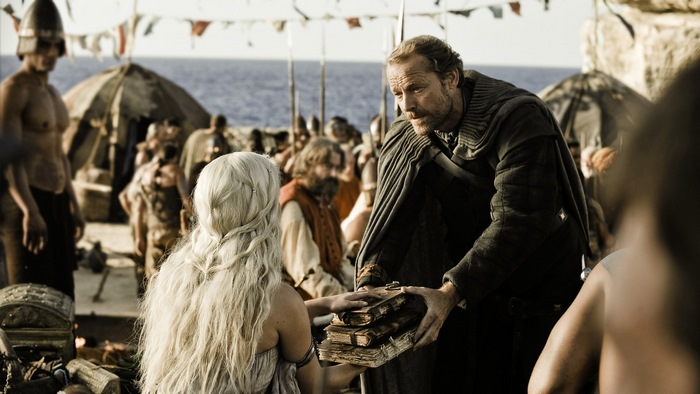Daenerys Targaryen and Jorah Mormont with books
