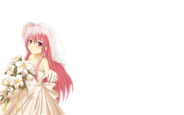 Yui from Angel Beats! in wedding dress