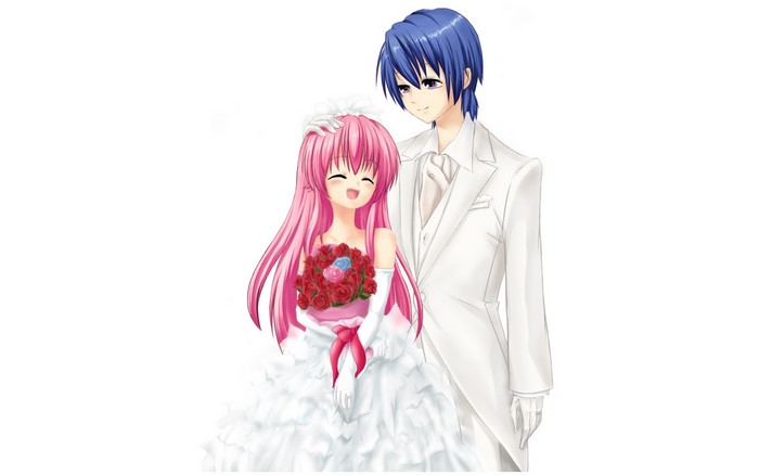 Yui from Angel Beats! wedding