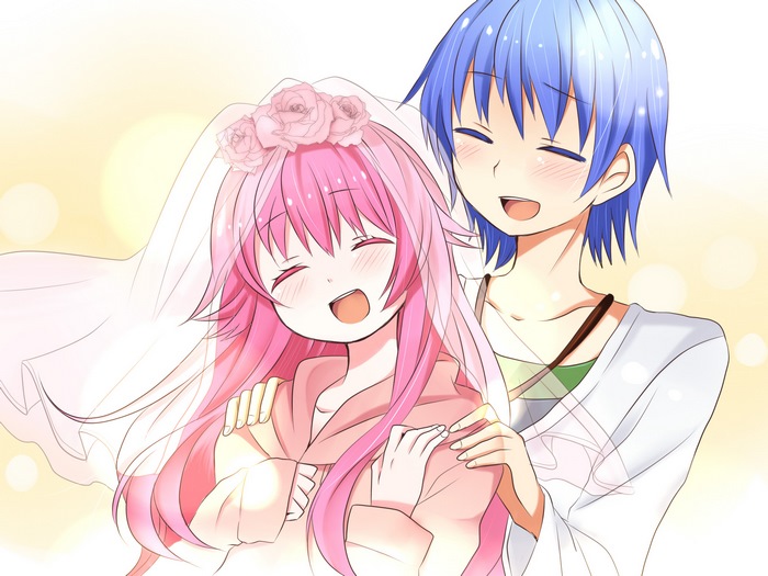Yui from Angel Beats! in wedding attire