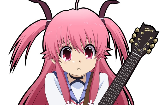 Yui from Angel Beats! with a guitar