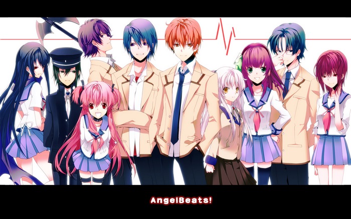 Angel Beats! characters group portrait