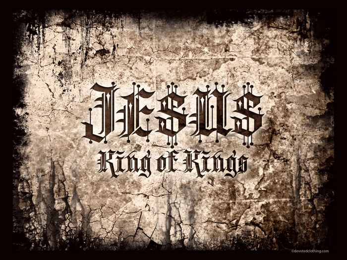 Jesus King of Kings Gothic Text Art