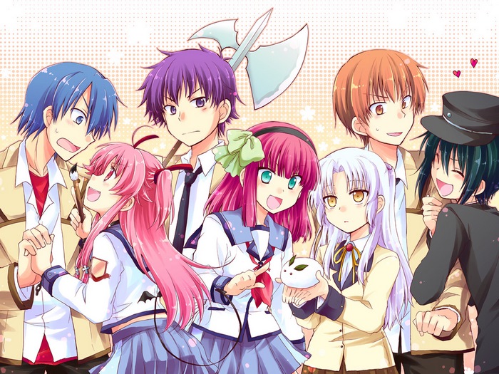 Angel Beats! characters group portrait