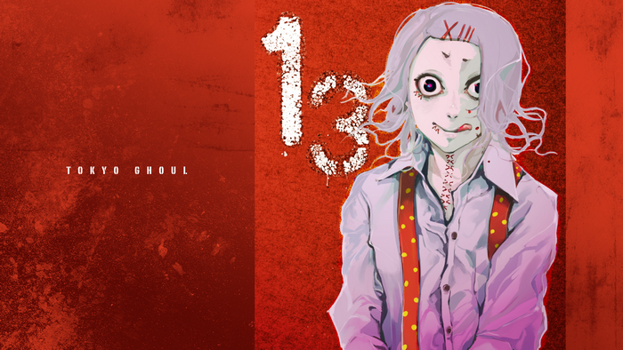 Juuzou Suzuya from Tokyo Ghoul with number 13